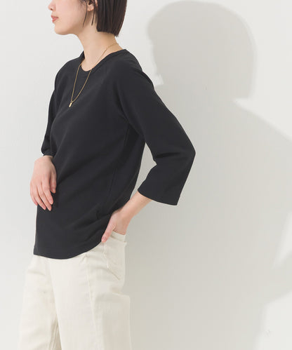 【OMNES】ジャガードラグラン7分袖Tシャツ【A450010OMN】