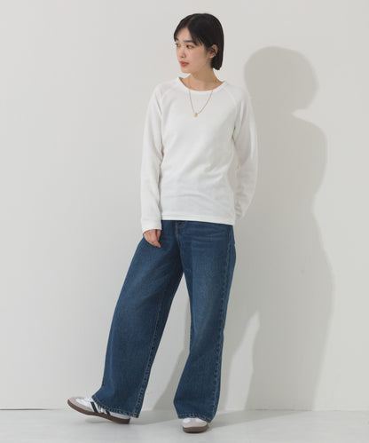 【OMNES】ジャガードラグラン長袖Tシャツ【A450011OMN】