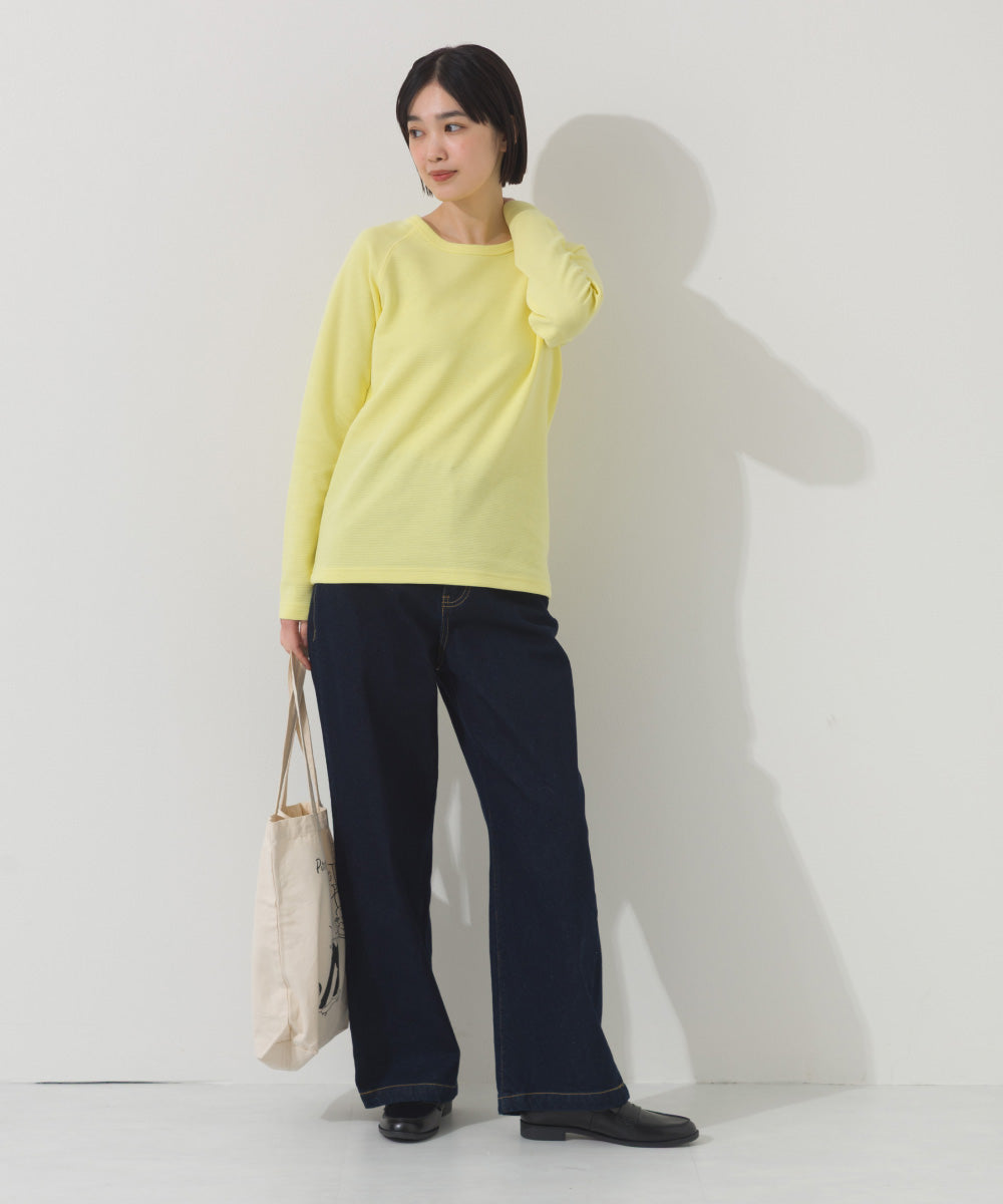 【OMNES】ジャガードラグラン長袖Tシャツ【A450011OMN】