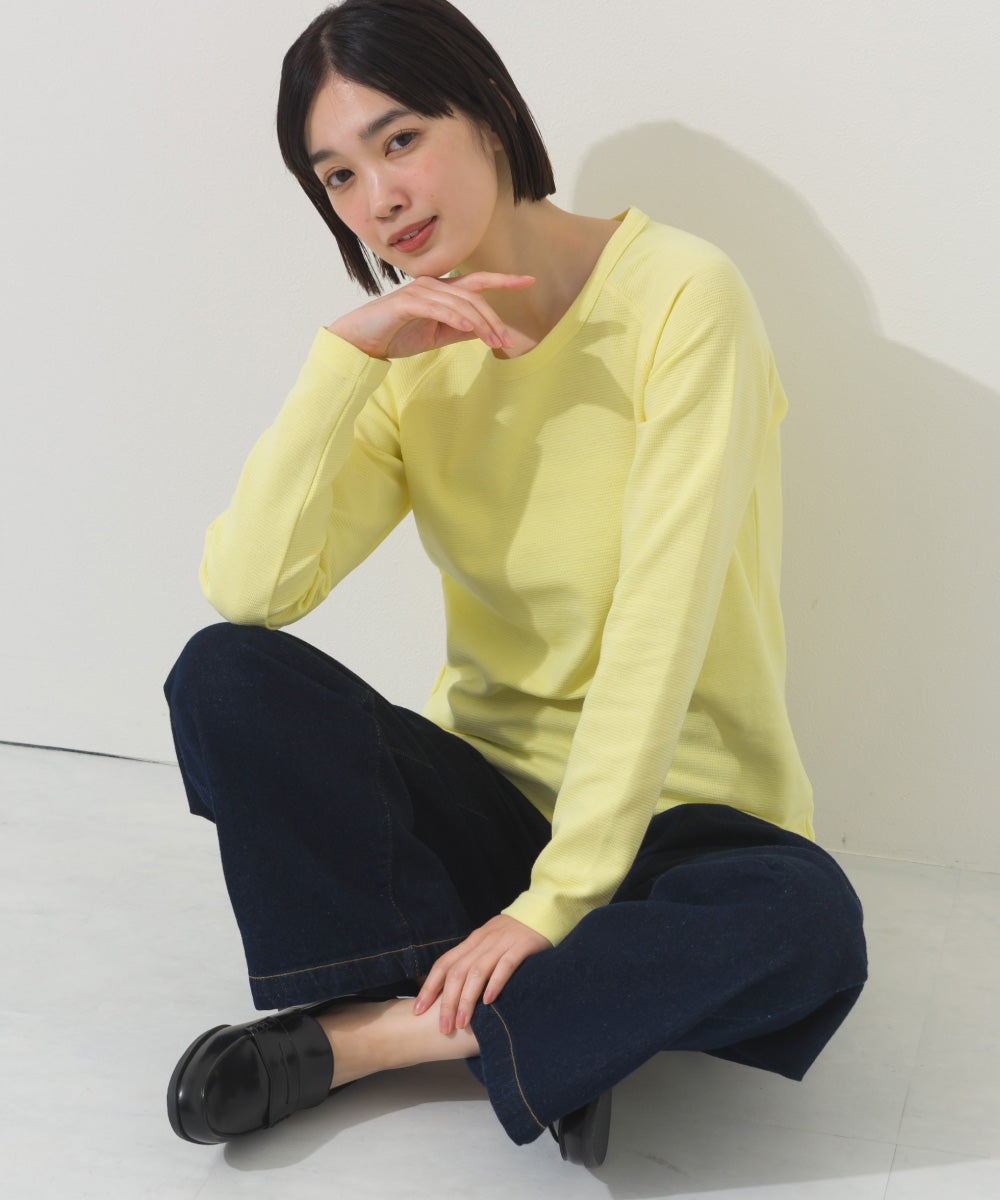 【OMNES】ジャガードラグラン長袖Tシャツ【A450011OMN】