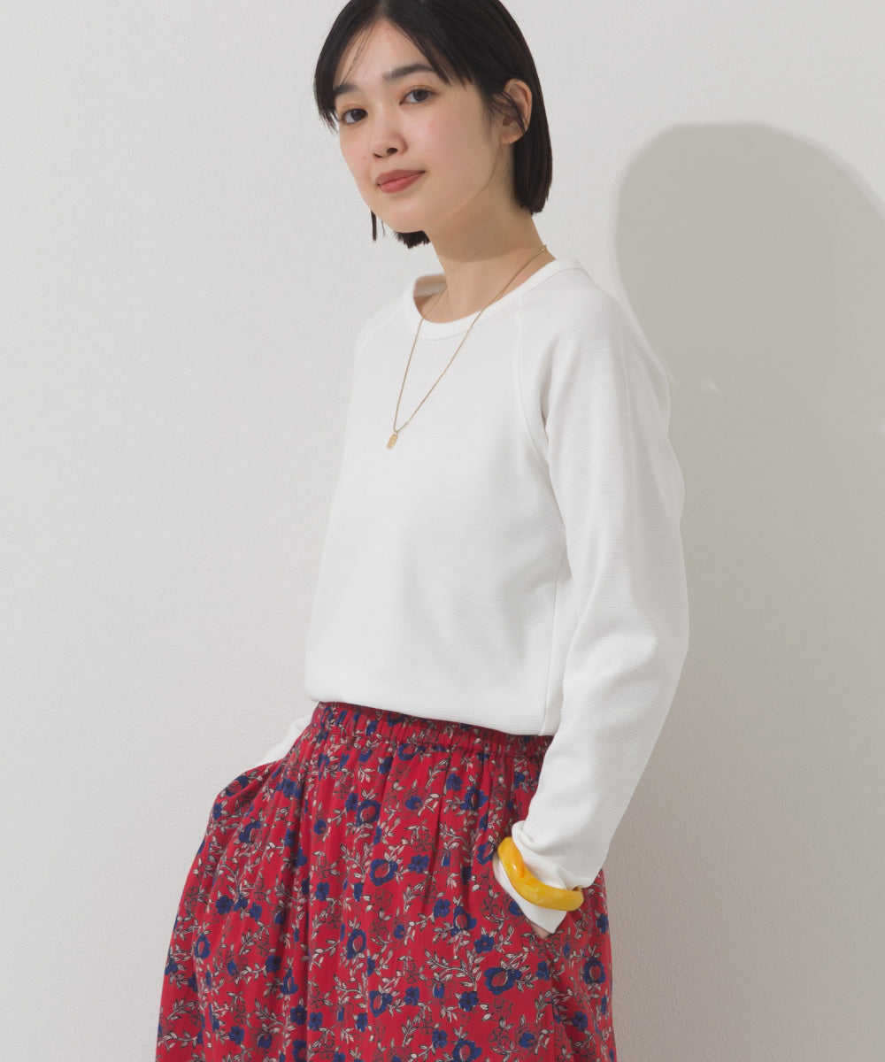 【OMNES】ジャガードラグラン長袖Tシャツ【A450011OMN】