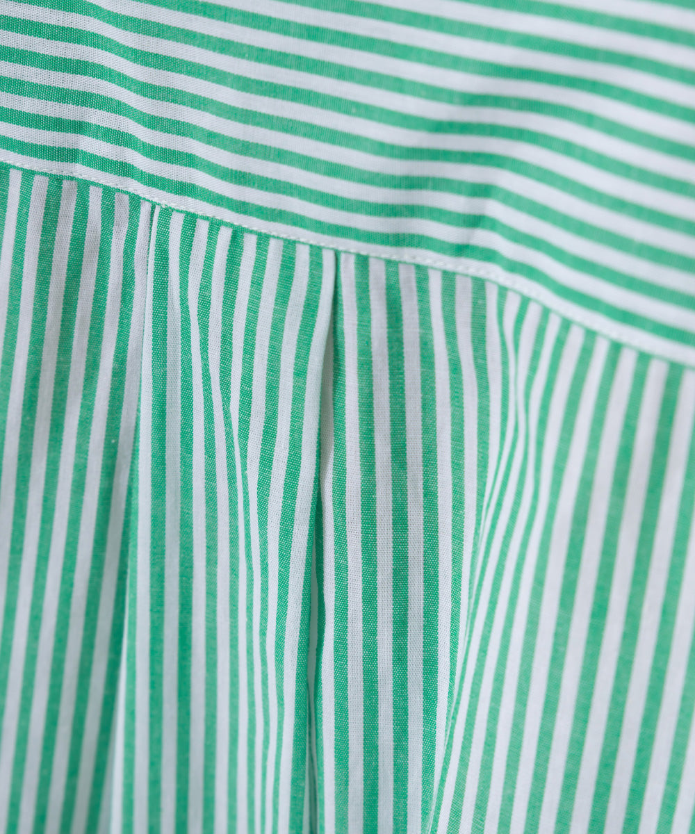 【OMNES】オーバーサイズバンドカラーストライプ長袖シャツ【A450012OMN】