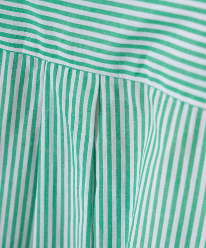 【OMNES】オーバーサイズバンドカラーストライプ長袖シャツ【A450012OMN】