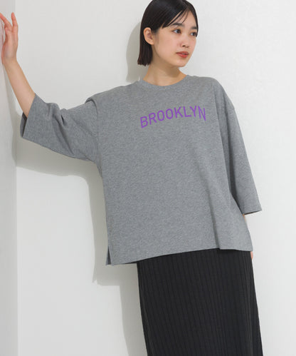 【OMNES】プリントロゴ七分袖Tシャツ BROOKLYN【A450015OMN】