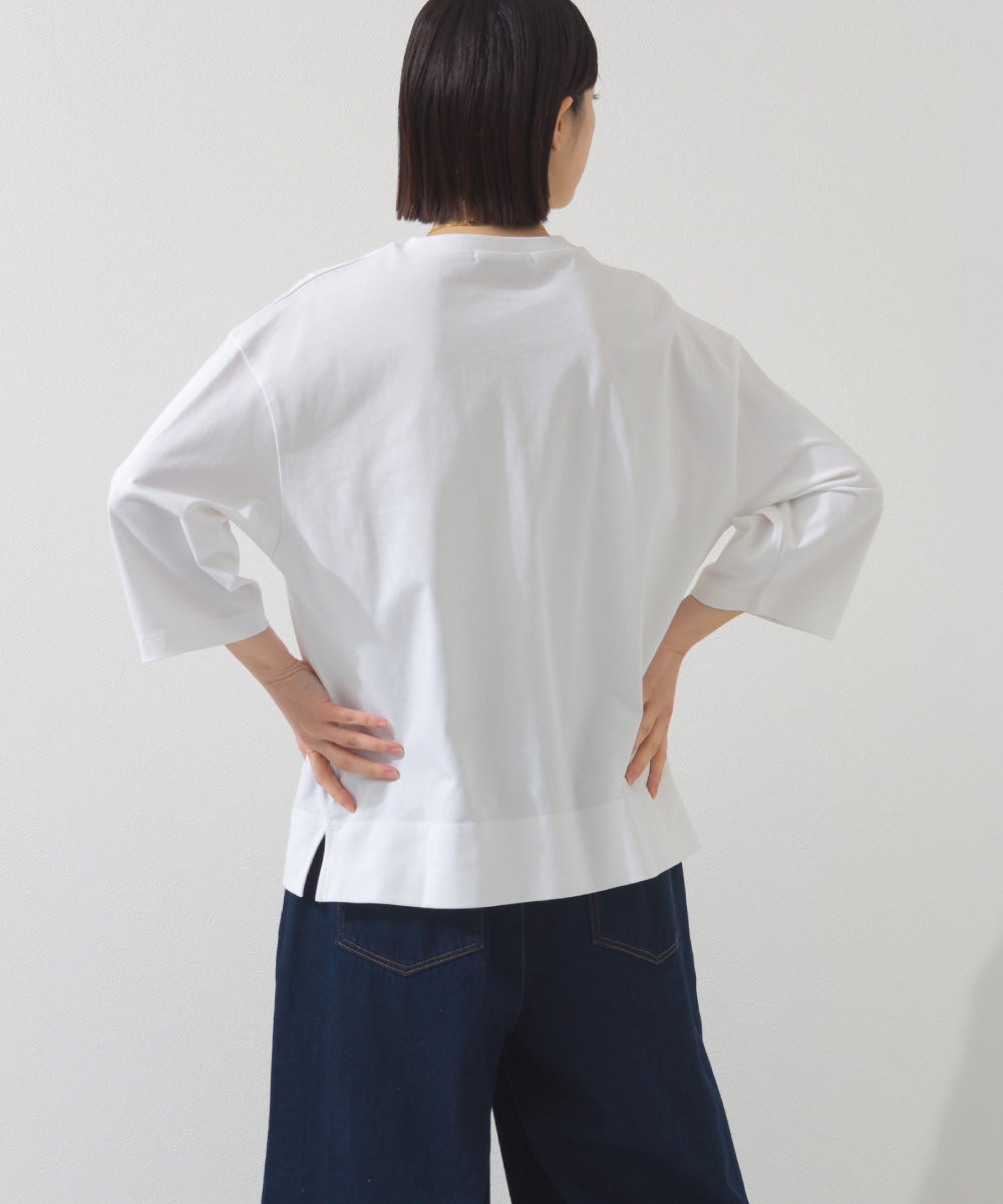 【OMNES】プリントロゴ七分袖Tシャツ BROOKLYN【A450015OMN】