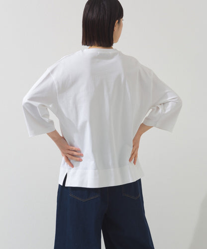 【OMNES】プリントロゴ七分袖Tシャツ BROOKLYN【A450015OMN】