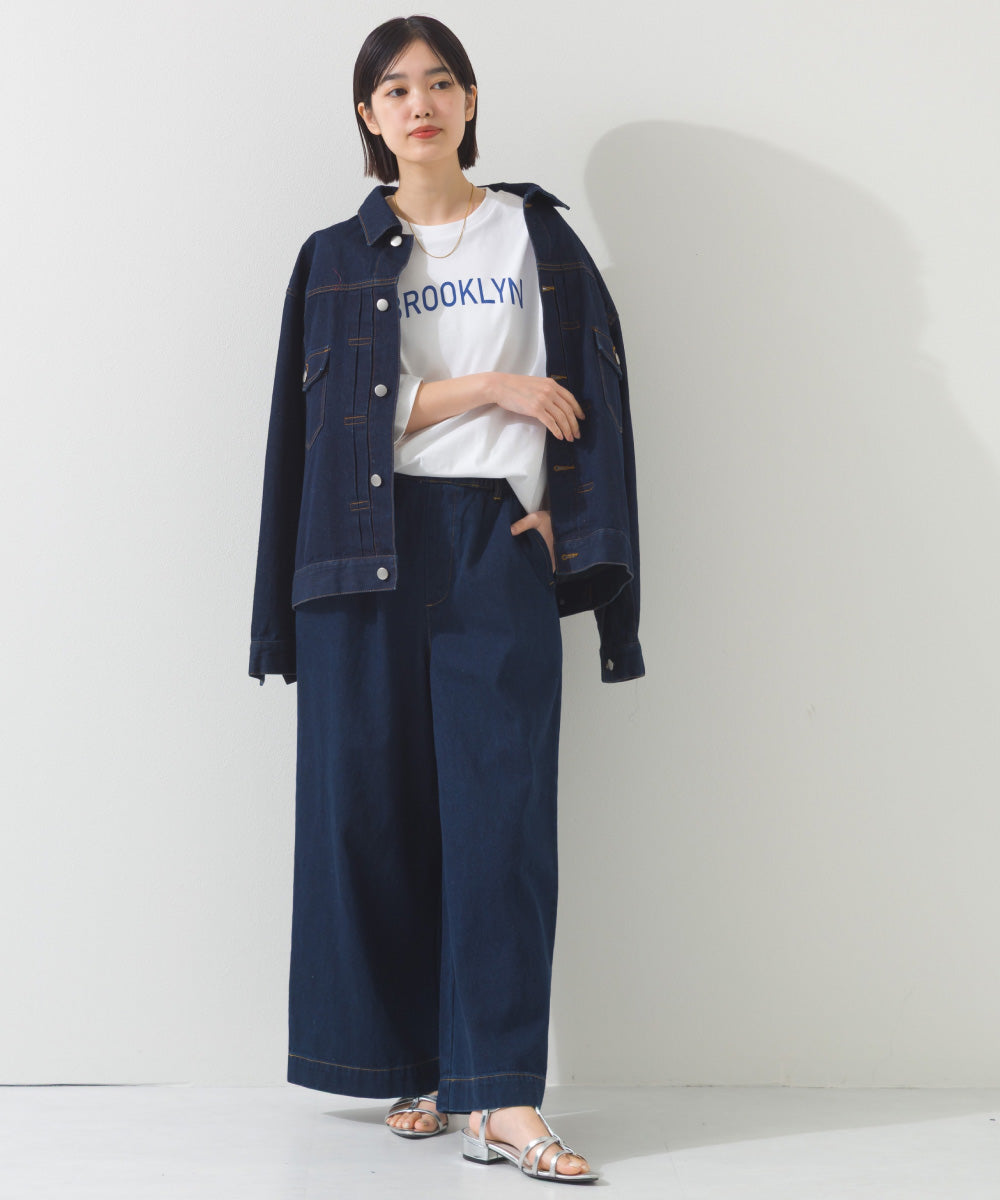 【OMNES】プリントロゴ七分袖Tシャツ BROOKLYN【A450015OMN】