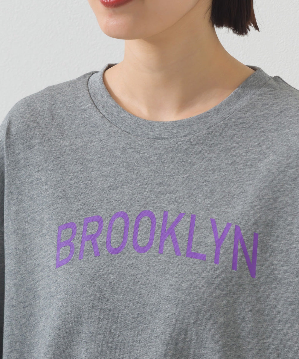 【OMNES】プリントロゴ七分袖Tシャツ BROOKLYN【A450015OMN】