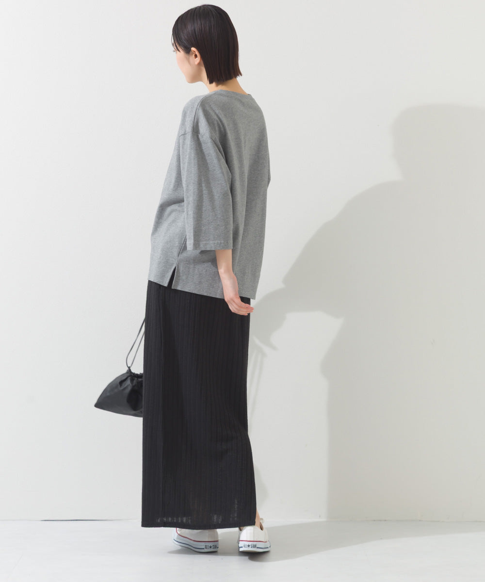 【OMNES】プリントロゴ七分袖Tシャツ BROOKLYN【A450015OMN】