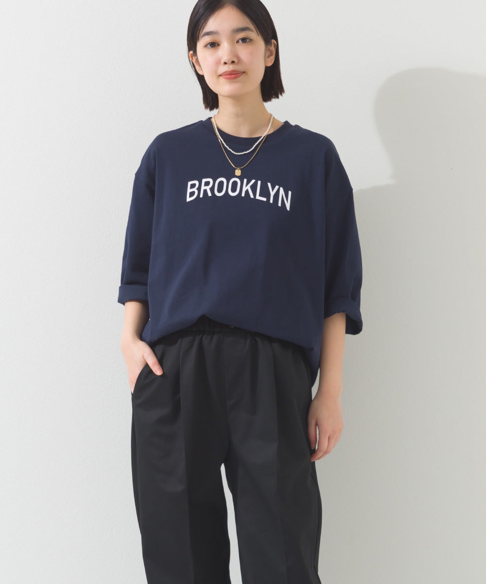 【OMNES】プリントロゴ七分袖Tシャツ BROOKLYN【A450015OMN】