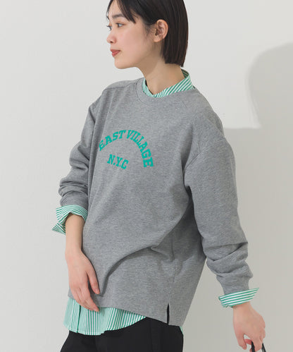 【OMNES】ロゴプリント長袖Tシャツ EASTVILLAGE【A450022OMN】
