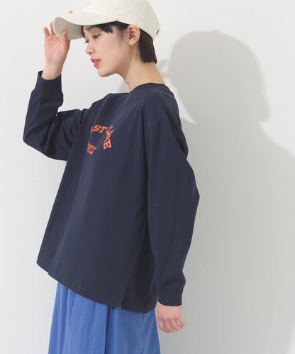 【OMNES】ロゴプリント長袖Tシャツ EASTVILLAGE【A450022OMN】