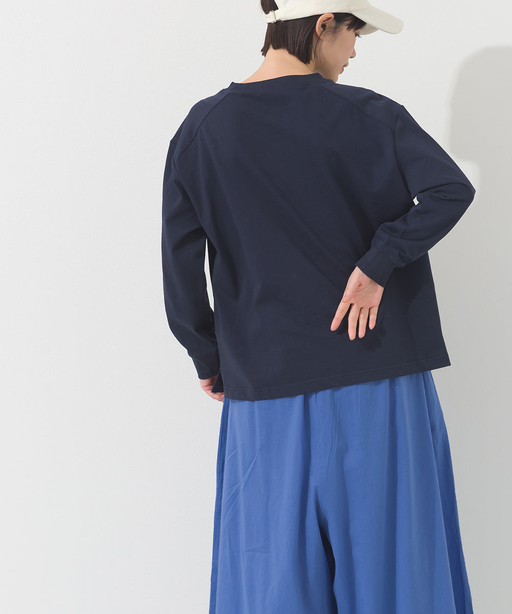 【OMNES】ロゴプリント長袖Tシャツ EASTVILLAGE【A450022OMN】