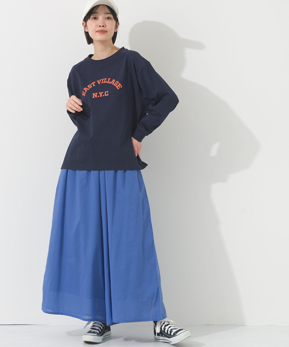 【OMNES】ロゴプリント長袖Tシャツ EASTVILLAGE【A450022OMN】