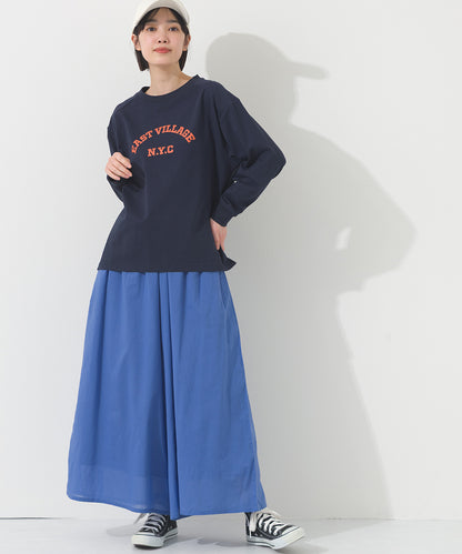 【OMNES】ロゴプリント長袖Tシャツ EASTVILLAGE【A450022OMN】