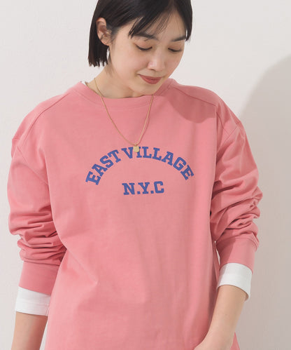 【OMNES】ロゴプリント長袖Tシャツ EASTVILLAGE【A450022OMN】