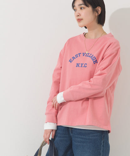 【OMNES】ロゴプリント長袖Tシャツ EASTVILLAGE【A450022OMN】