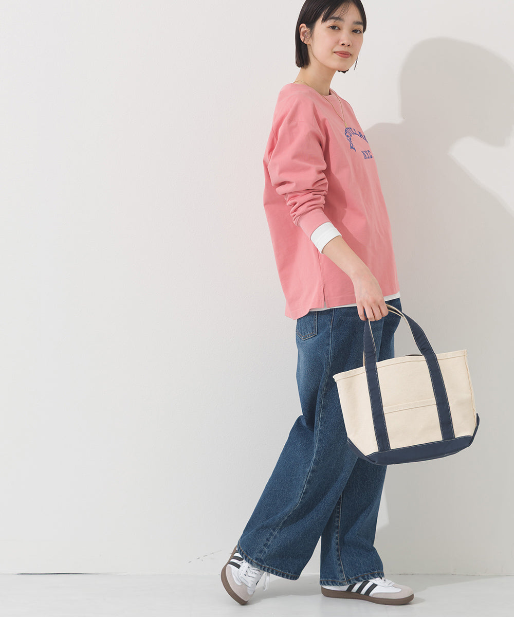 【OMNES】ロゴプリント長袖Tシャツ EASTVILLAGE【A450022OMN】