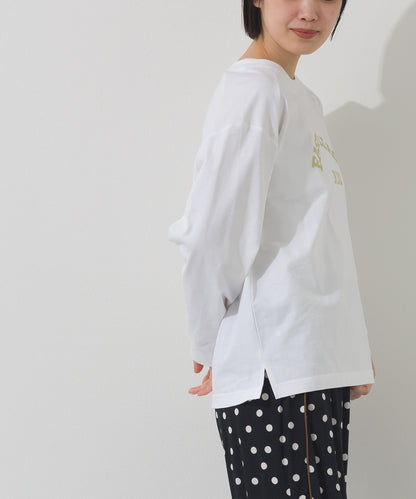 【OMNES】ロゴプリント長袖Tシャツ EASTVILLAGE【A450022OMN】