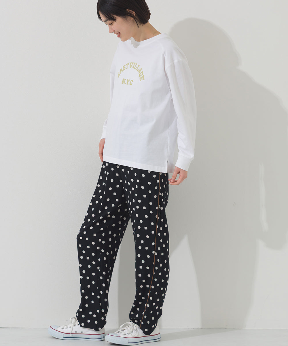 【OMNES】ロゴプリント長袖Tシャツ EASTVILLAGE【A450022OMN】