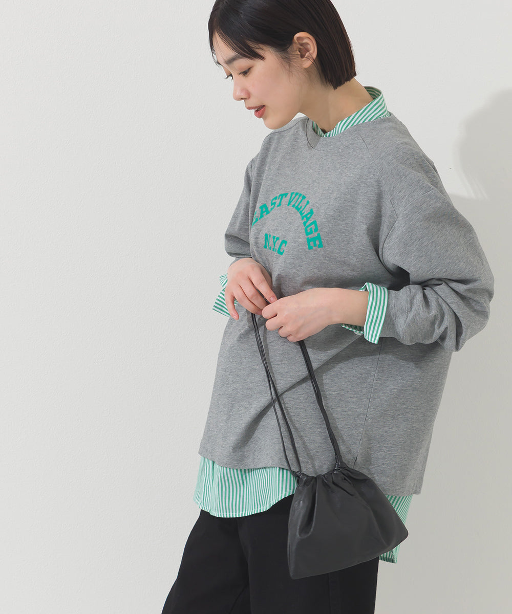 【OMNES】ロゴプリント長袖Tシャツ EASTVILLAGE【A450022OMN】