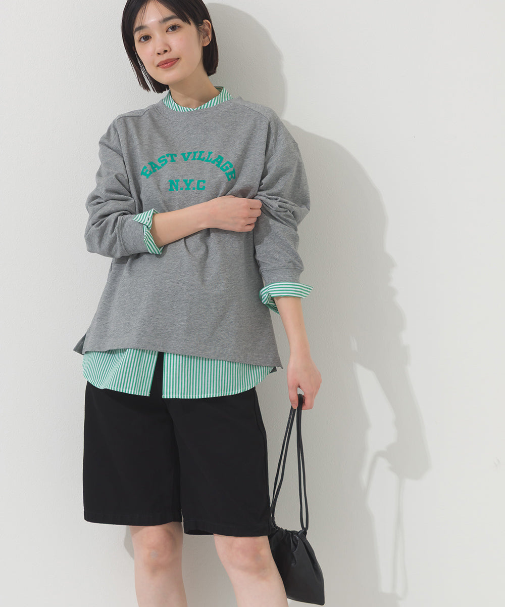 【OMNES】ロゴプリント長袖Tシャツ EASTVILLAGE【A450022OMN】