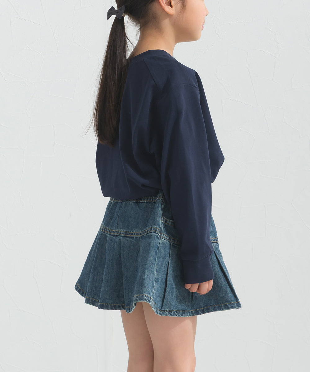 【hbB】【OMNES】キッズ ロゴプリント長袖Tシャツ EASTVILLAGE【A450023OMN】