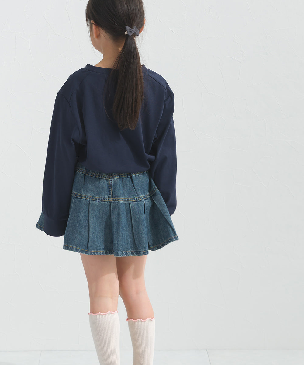 【hbB】【OMNES】キッズ ロゴプリント長袖Tシャツ EASTVILLAGE【A450023OMN】