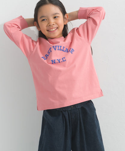 【hbB】【OMNES】キッズ ロゴプリント長袖Tシャツ EASTVILLAGE【A450023OMN】