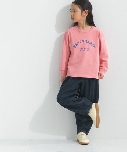 【hbB】【OMNES】キッズ ロゴプリント長袖Tシャツ EASTVILLAGE【A450023OMN】