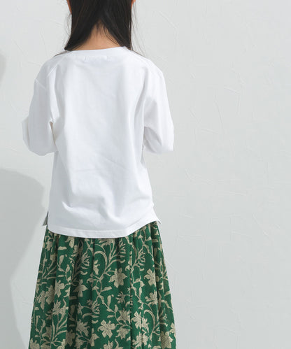 【hbB】【OMNES】キッズ ロゴプリント長袖Tシャツ EASTVILLAGE【A450023OMN】