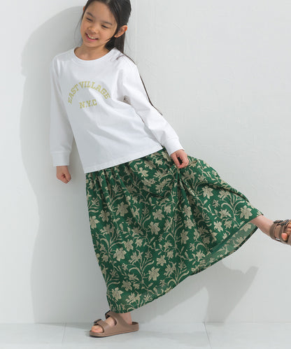 【hbB】【OMNES】キッズ ロゴプリント長袖Tシャツ EASTVILLAGE【A450023OMN】