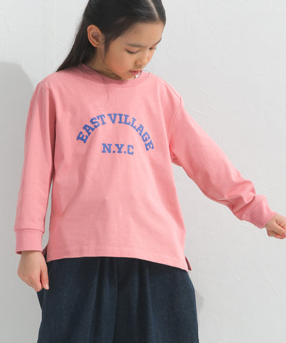 【hbB】【OMNES】キッズ ロゴプリント長袖Tシャツ EASTVILLAGE【A450023OMN】