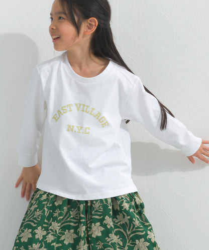 【hbB】【OMNES】キッズ ロゴプリント長袖Tシャツ EASTVILLAGE【A450023OMN】