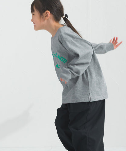 【hbB】【OMNES】キッズ ロゴプリント長袖Tシャツ EASTVILLAGE【A450023OMN】