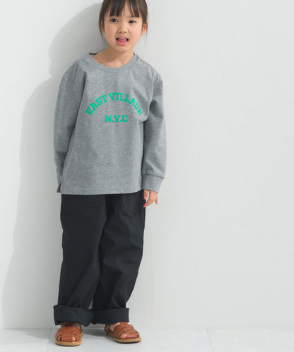 【hbB】【OMNES】キッズ ロゴプリント長袖Tシャツ EASTVILLAGE【A450023OMN】