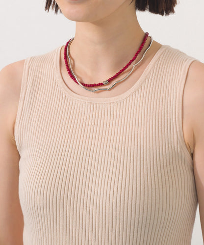 【OMNES】横編みリブタンクトップ【A450025OMN】