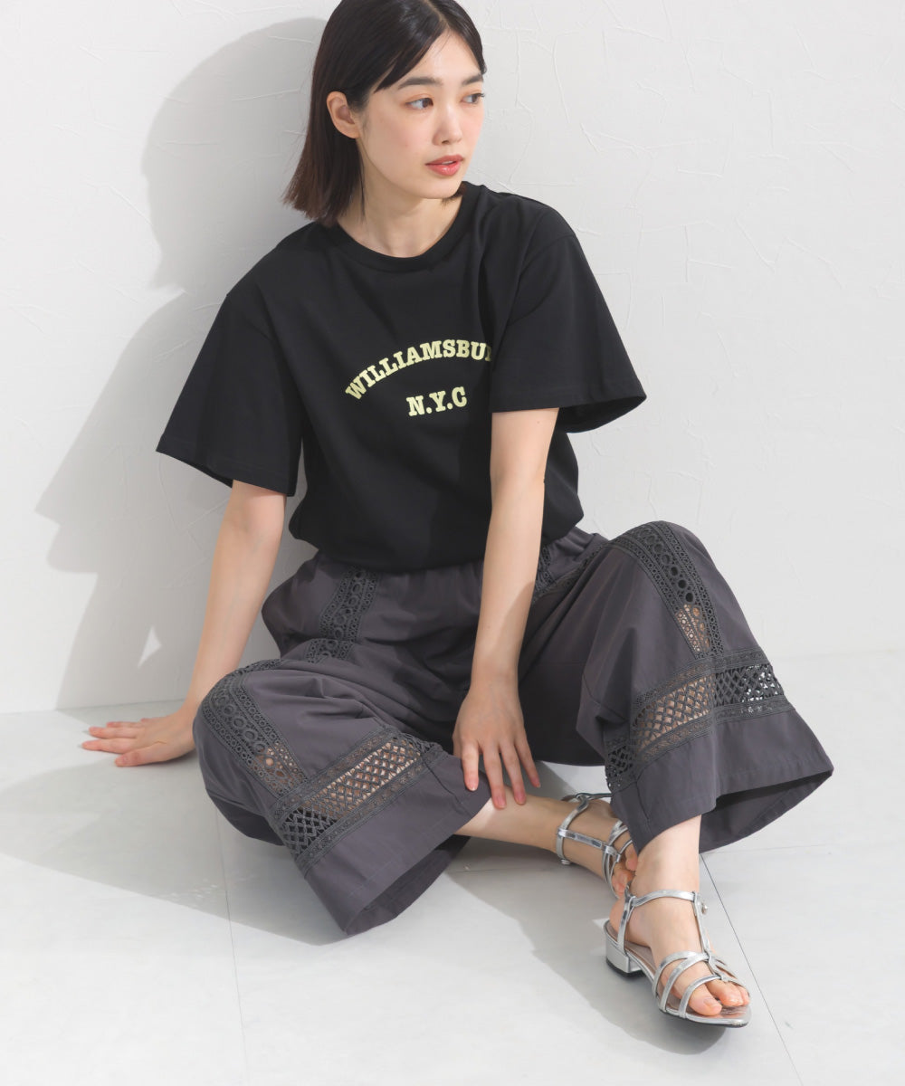 【OMNES】UVカット ロゴプリント半袖Tシャツ WILLIAMSBURG 紫外線遮蔽率99.7％【S450077OMN】