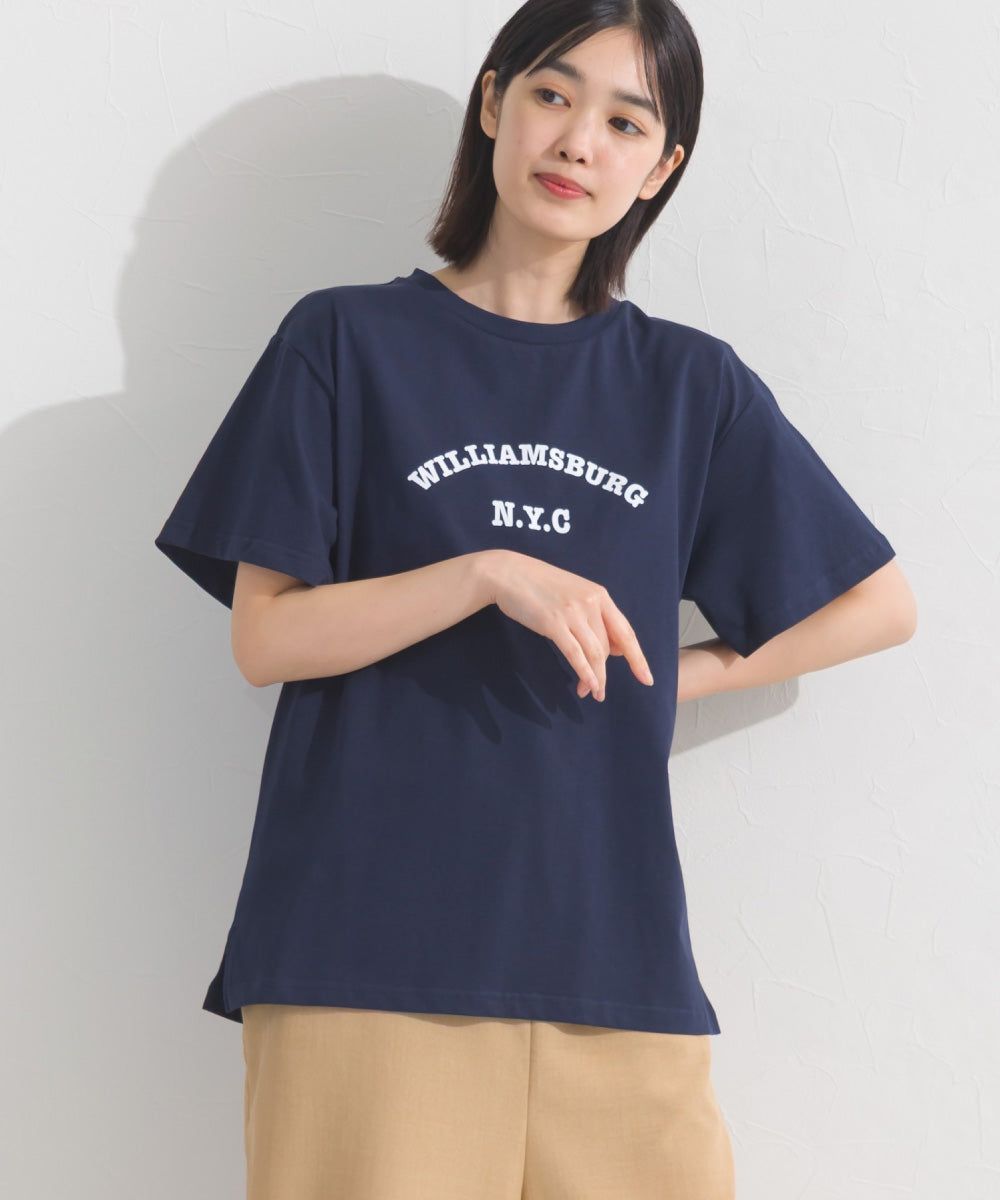 【OMNES】UVカット ロゴプリント半袖Tシャツ WILLIAMSBURG 紫外線遮蔽率99.7％【S450077OMN】