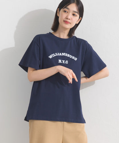 【OMNES】UVカット ロゴプリント半袖Tシャツ WILLIAMSBURG 紫外線遮蔽率99.7％【S450077OMN】