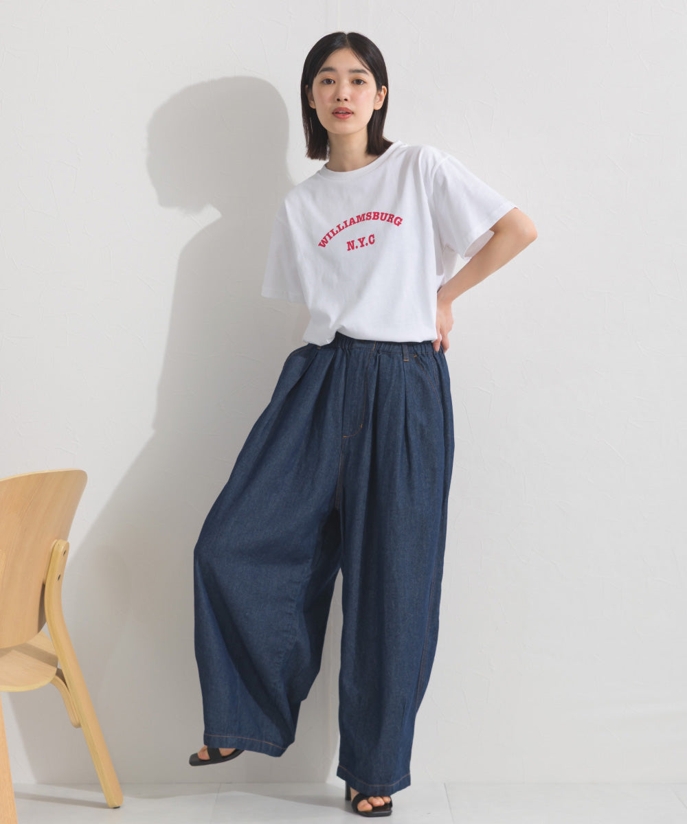 【OMNES】UVカット ロゴプリント半袖Tシャツ WILLIAMSBURG 紫外線遮蔽率99.7％【S450077OMN】