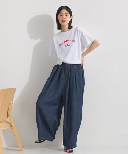 【OMNES】UVカット ロゴプリント半袖Tシャツ WILLIAMSBURG 紫外線遮蔽率99.7％【S450077OMN】