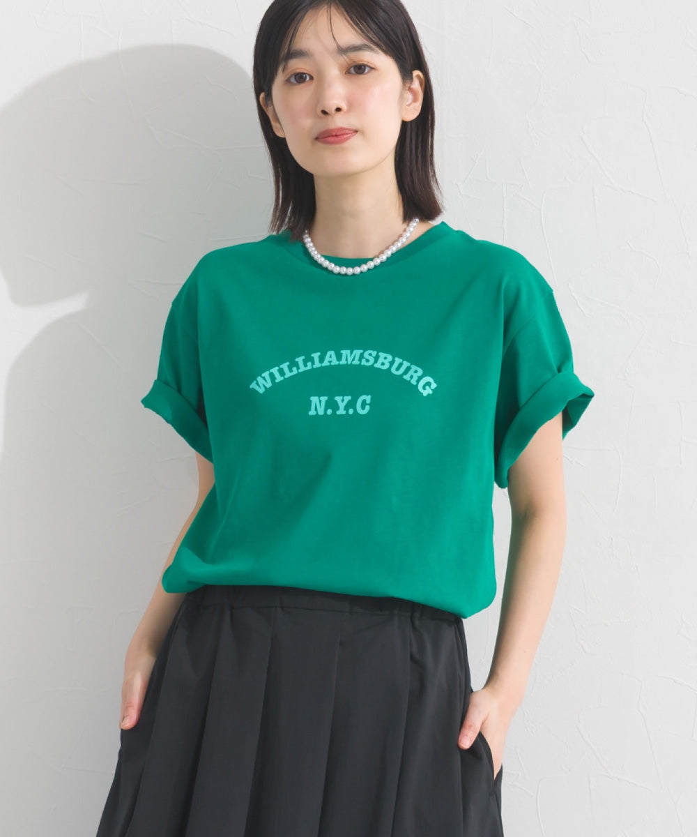 【OMNES】UVカット ロゴプリント半袖Tシャツ WILLIAMSBURG 紫外線遮蔽率99.7％【S450077OMN】