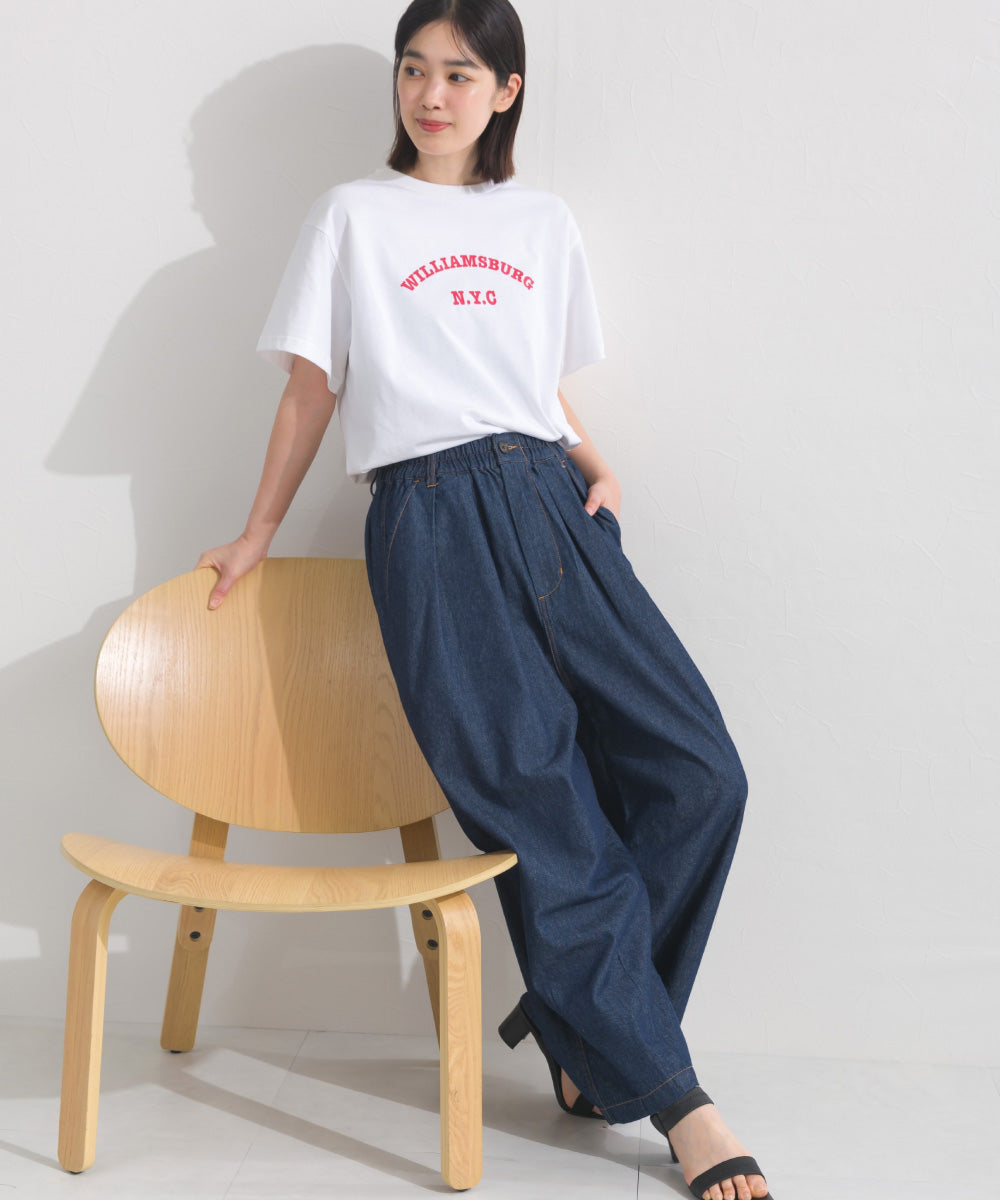 【OMNES】UVカット ロゴプリント半袖Tシャツ WILLIAMSBURG 紫外線遮蔽率99.7％【S450077OMN】