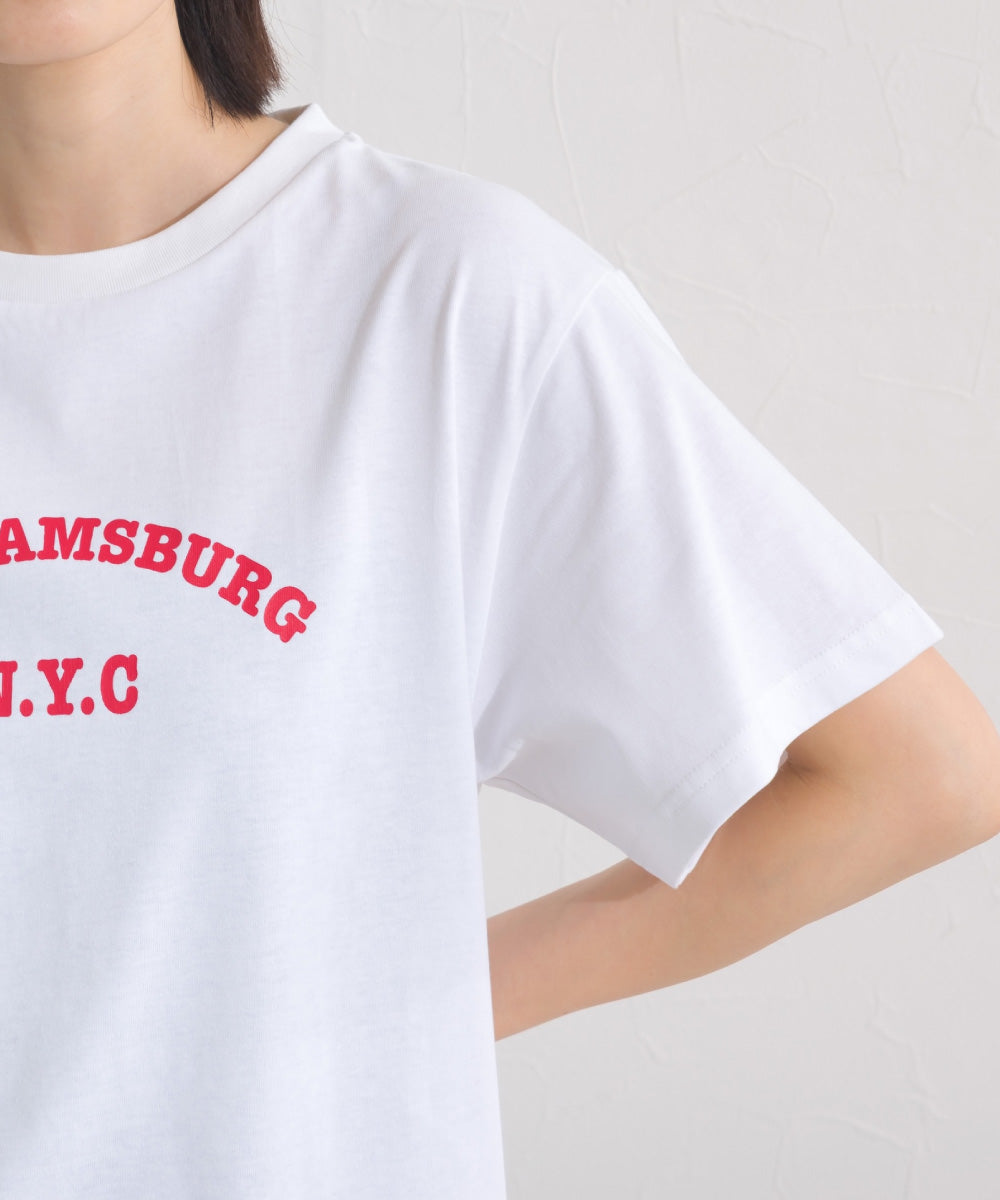 【OMNES】UVカット ロゴプリント半袖Tシャツ WILLIAMSBURG 紫外線遮蔽率99.7％【S450077OMN】