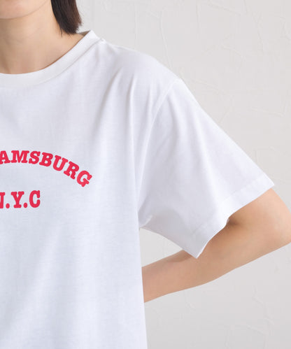 【OMNES】UVカット ロゴプリント半袖Tシャツ WILLIAMSBURG 紫外線遮蔽率99.7％【S450077OMN】