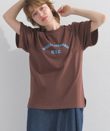 【OMNES】UVカット ロゴプリント半袖Tシャツ WILLIAMSBURG 紫外線遮蔽率99.7％【S450077OMN】