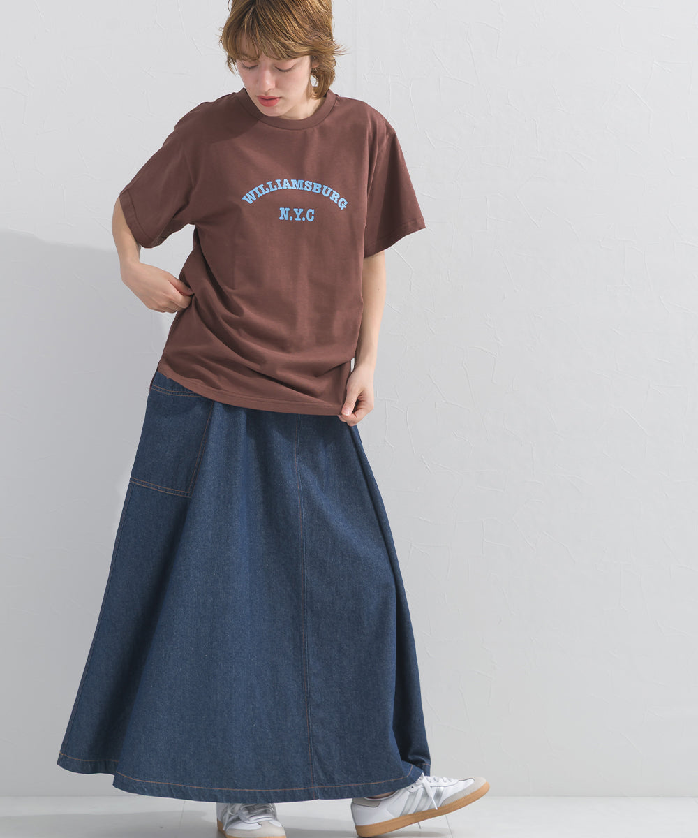 【OMNES】UVカット ロゴプリント半袖Tシャツ WILLIAMSBURG 紫外線遮蔽率99.7％【S450077OMN】