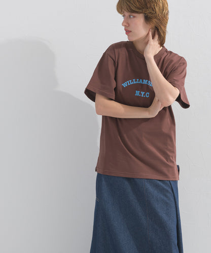 【OMNES】UVカット ロゴプリント半袖Tシャツ WILLIAMSBURG 紫外線遮蔽率99.7％【S450077OMN】