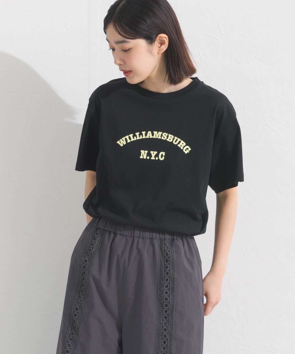 【OMNES】UVカット ロゴプリント半袖Tシャツ WILLIAMSBURG 紫外線遮蔽率99.7％【S450077OMN】